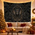 thumbnail image 3 of Highly Scarab Beetle with Ornate Oval Shaped Medallion, Spooky Gothic for Gothic Decor Fans, Dark Art Decor, Halloween Gift, Tapestry Wall Hanging for Bedroom and Dorm, 3 of 7