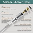 thumbnail image 2 of Silicone Explosion Proof Anti Winding Showerhead Hose,Used In Showerheads Spray Flexible RV Shower Hoses Replacement, 2 of 6