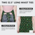 thumbnail image 6 of Dark Green Christmas Tree and Star Apron-Garden Aprons for Women with Pockets-Cotton Linen Waterproof Kitchen Cooking Gardening Aprons Adjustable for Kitchen,Cooking,BBQ and Salon 32"x27", 6 of 7