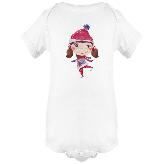 Ice Skating Girl Bodysuit Infant -Image by Shutterstock,  18 Months