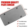thumbnail image 2 of Zone Tech Smoked License Plate Shields - 2-Pack Novelty License Plate Smoked Flat Thick Shields, 2 of 6
