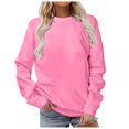 thumbnail image 2 of Gerichy Womens Sweatshirt, Women Sweatshirt Long Sleeve Sweatshirt Solid Color Crew Neck Pullover Oversized Sweatshirt Leisure Hoodies for Women Long Sleeve Shirts for Women, 2 of 4