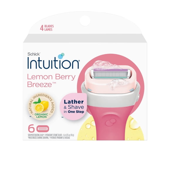 Schick Intuition Fresh Citrus Berry Razor Refills, 6 Count