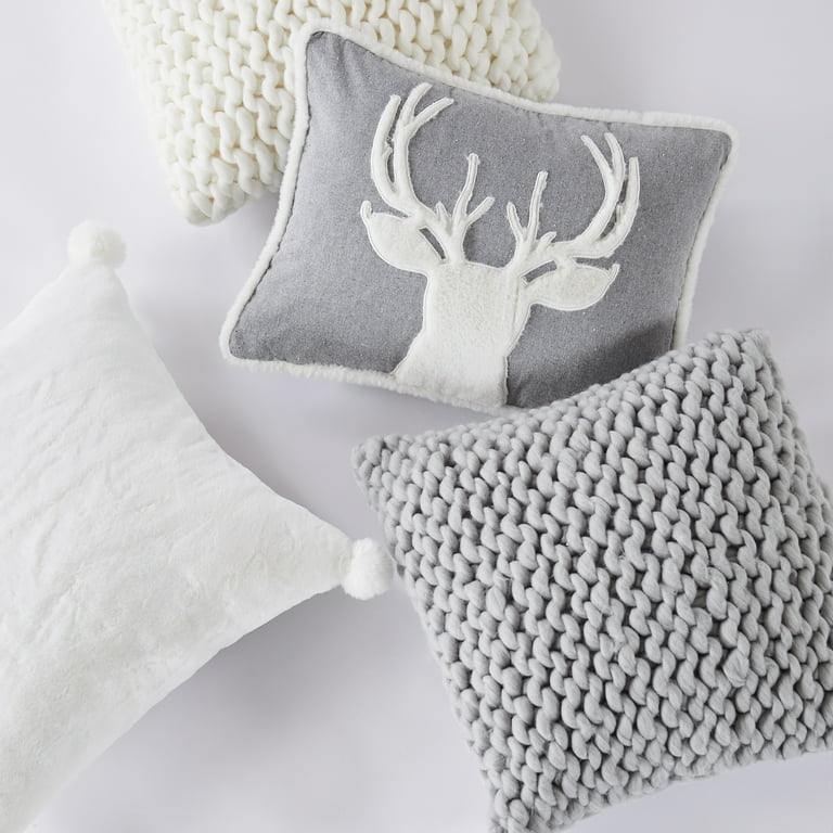 Grey chunky knit on sale cushion