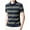 Blue, variant on Polo Shirts for Men Short Sleeve Collared Golf Polos Striped Shirts Business Casual Button Down Top