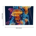 thumbnail image 3 of RKSupls Christmas Tapestry Wall Art, Jellyfish Sign Hanging Tapestry Decoration for Happy New Year Bedroom, Living Room, Dorm, Apartment Home Decor,60*40in, 3 of 5