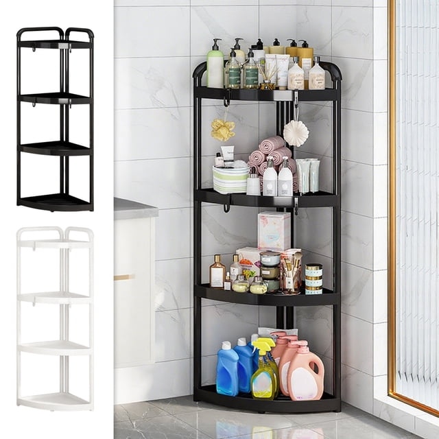 Sentmoon Corner Bookshelves Corner Bookcase Corner Shower Shelf 4 Tier Shower organizer 36.2 X 16.9 X 12.2 Inches Shower Rack Stands for Inside Bathroom for Books and Decor