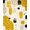Yellow Ivory Black, Pattern 7, variant on Design&I 8'x10' Washable Area Rug Extra Large Skid-Resistant Low Profile Spotted Southwestern Geometric Abstract Farmhouse Border Motifs for Living Room, Family