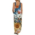 thumbnail image 3 of Longue Robe d'Été Robe Décontractée Design d'Été pour Femmes Robe Longue Sans Manches à Col Suspendu Col en V Robes Petites en Liquidation, 3 of 5