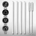 thumbnail image 2 of 4 Pack of Glass Drinking Straw with Cleaning Brush - Reusable, Straight, Healthy, Eco Friendly, BPA Free, Very Sturdy - Ideal for Milkshakes, Smoothies and more - 20cm, 2 of 4