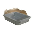 thumbnail image 2 of mfyjkho Semi-Enclosed Cat Litter Box with High Sides, Splash-Proof Design & Sifter Scoop, Large Plastic Litter Pan for Home Use, 43X28X18Cm, 2 of 6