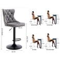 thumbnail image 4 of AOOWOW Swivel Velvet Barstools Adjusatble Seat Height from 25-33 Inch, Modern Upholstered Chrome base Bar Stools Set of 2, 4 of 7