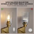 thumbnail image 6 of HYMELA Battery Operated Wall Sconce,Matte Gold Rechargeable Wall Light Fixtures for Bathroom Hallway Kitchen Mirror,Bulb Included, 6 of 9