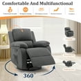 thumbnail image 4 of Korser Swivel Rocker Small Recliner Chair for Small Spaces for Living Room,Grey, 4 of 6