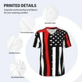 thumbnail image 5 of Fotbe Firefighters USA Flag Baseball Jersey Shirt for Men and Women, Casual Short Sleeves Button Down T-Shirt-Small, 5 of 9