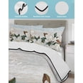 thumbnail image 4 of Quilts King Size Bedding Set, White Magnolia Lightweight Quilted Comforter, Spring Floral Blossom Flowers Plants Light Blue Soft Bedspread Coverlet with Pillow Covers for All Season, 96" x 106", 4 of 7