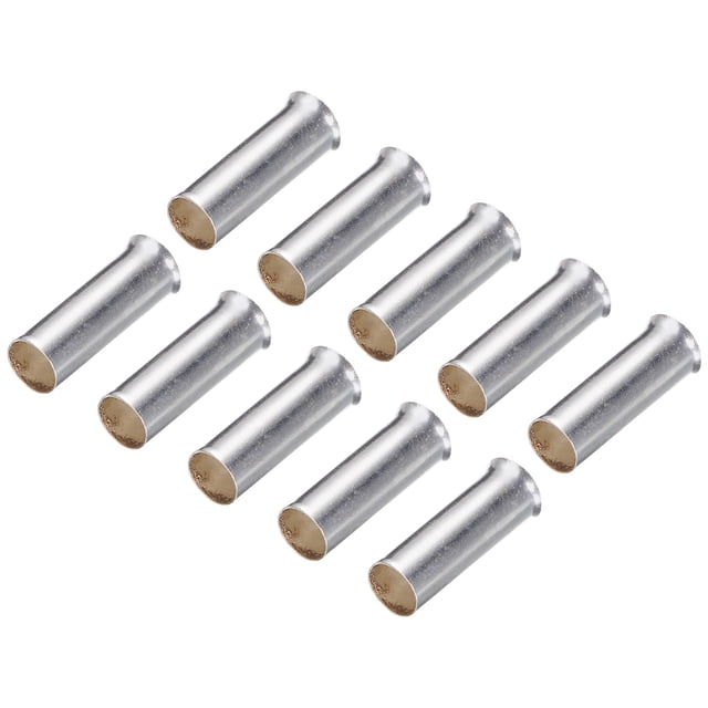 Unique Bargains 200 Pcs Non Insulated Butt Connectors 10AWG Wire Connector for Electrical Wire Crimp Terminals