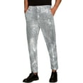 thumbnail image 1 of Pantalones Brillantes INSPIRE CHIC para Hombre, Pantalones de Lentejuelas Rectos para Noche de Discoteca de los 70, Talla 36, Plateado, 1 of 6