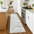 thumbnail image 3 of iOhouze Abstract Runner Rug 2x7 Washable Rug Runners Non Slip Kitchen Runner Rug Soft Print Distressed Light Beige/Slate Pink Carpet Runner for Hallway Entryway Bedroom Kitchen Laundry Room, 3 of 9