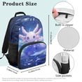 thumbnail image 7 of Jeiento 17 Inch Kids Backpack And Lunch Box Set for Elementary Boys Girls Ages 6-8, Galaxy Axolotl 4-Piece Backpack Set with Adjustable Padded Straps, Lunch Bag, Pencil Case, Bookmark, 7 of 7