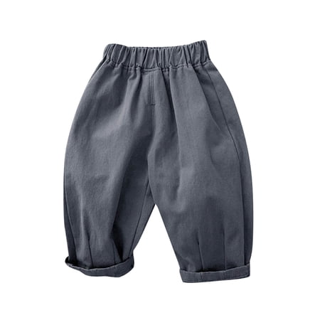 Generic Toddler Boys Girls Summer Pants Baby Muslin Loose Harem Long Bloomers Elastic Waist Jogger Girls Baggy Casual Sweatpants