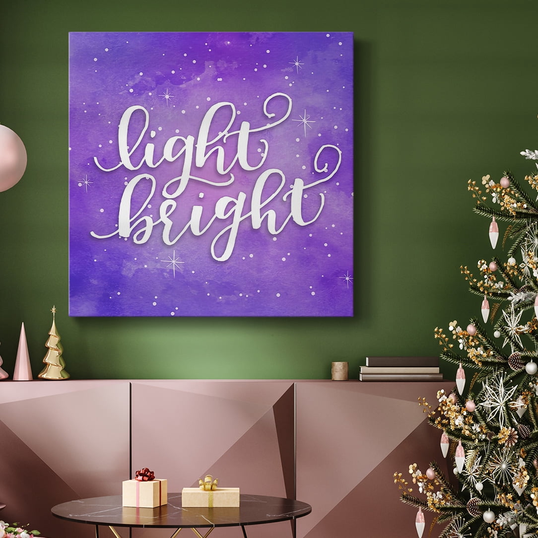Light Bright Handlettering- Gallery Wrapped Canvas