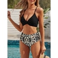 thumbnail image 4 of Bikini ZAFUL Twist, traje de baño con cordones cruzados de cintura alta para mujer, 4 of 5
