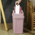 thumbnail image 2 of Swing Top Lid Trash Can, 4.5 Gallon Step-On Kitchen Bathroom Garbage Bin, Hands-Free Automatic Open/Close Wastebasket for Home Office(Pink), 2 of 6