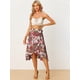 thumbnail image 3 of Falda Cruzada A Media Pierna Floral Hawaiana Tropical Bohemia Para Mujer Rojo L, 3 of 5