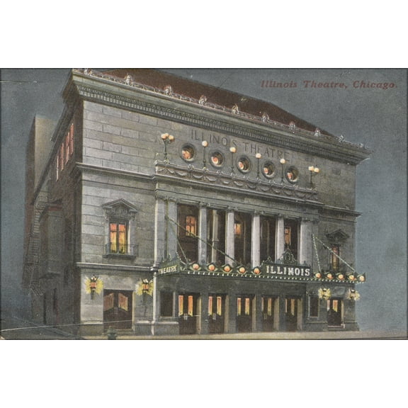 24"x36" Gallery Poster, Illinois Theatre, Chicago, Illinois