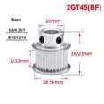 thumbnail image 2 of 1Pcs 2GT Timing Pulley 42 Tooth To 50 Tooth Aluminum Convex Synchronous Wheel Gear Part For 3D Printers Width 7mm 11mm ,Easy Installation, 2 of 5