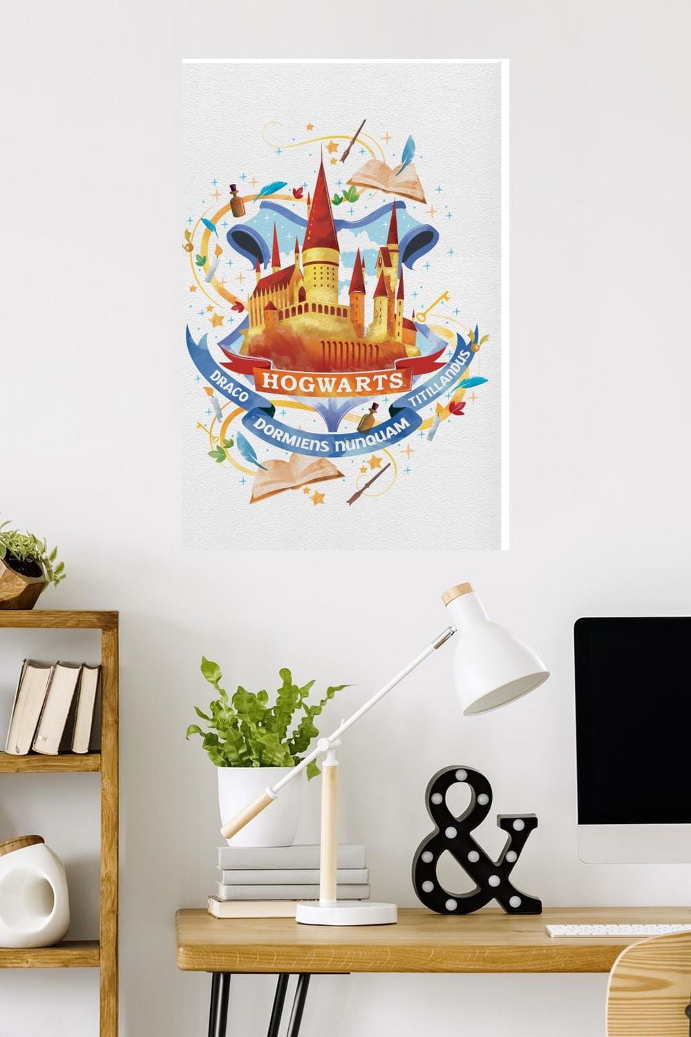 The Wizarding World: Harry Potter - Hogwarts Castle Charm Wall Poster, 22.375" x 34"