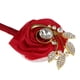 thumbnail image 3 of Ramillete Boutonniere Ojales Rose Boda Flores Accesorios Prom Decoración Vino rojo, 3 of 7