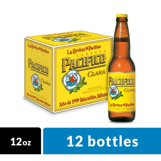 Pacifico Clara Mexican Lager Beer, 12 pk 12 fl oz Bottles, 4.4 ABV