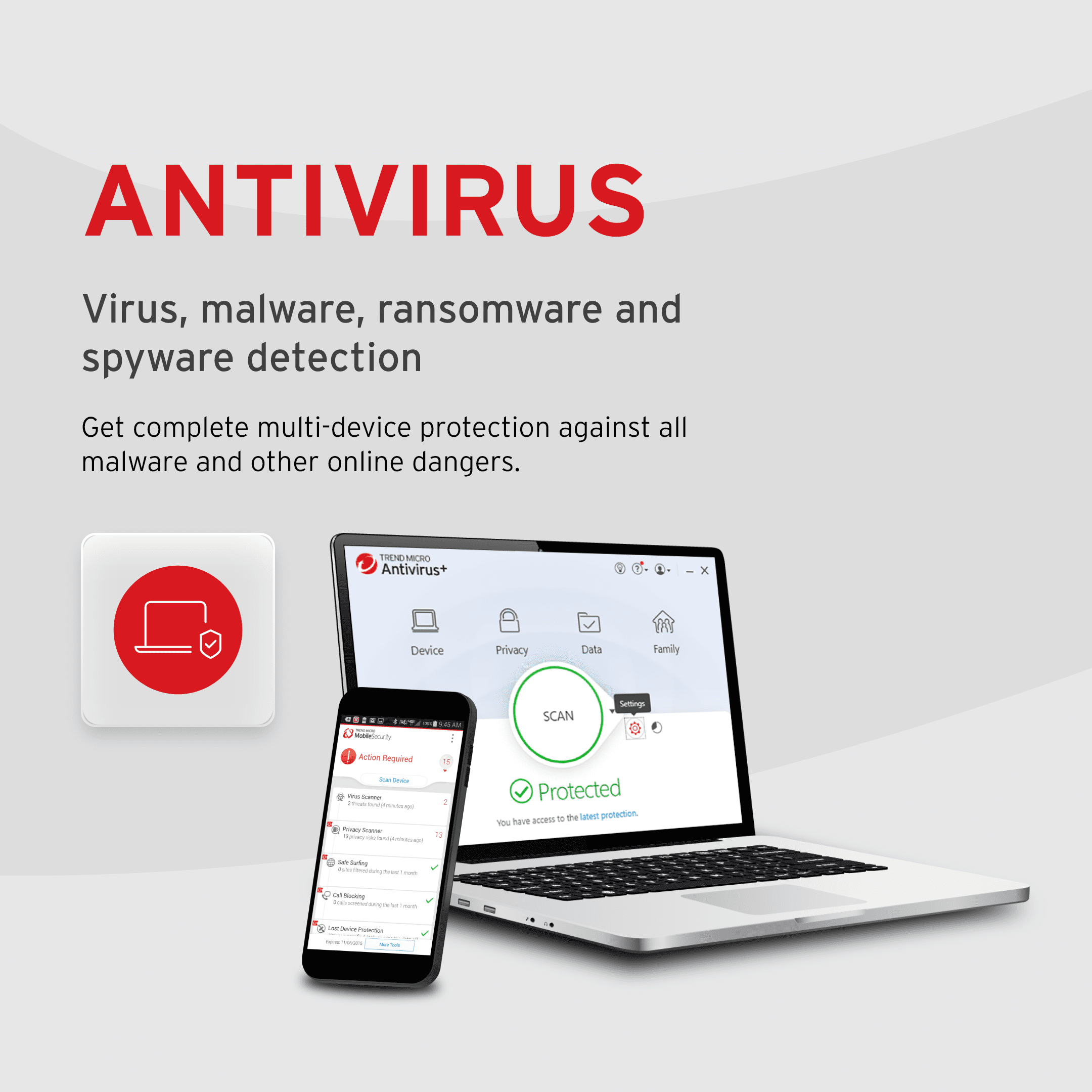 Trend Micro Antivirus + Security, 3 User, 1 Year for Windows (Digital Download)