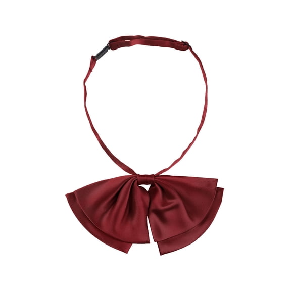 CORBATA PREATADA INSPIRADA CHIC PARA MUJERES, CON NUDO AJUSTABLE, ACCESORIO DE CUELLO, ROJO VINO, TALLA ÚNICA