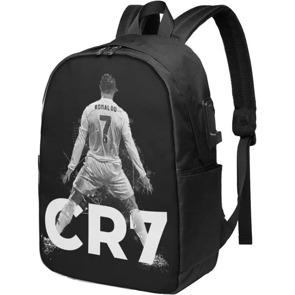 #7 Ronaldo Backpacks Bag Laptop Bag Bookbag Usb Backpack 17 Inch For Daily