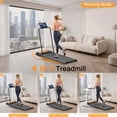 thumbnail image 5 of Hind 2.5HP Treadmills, Compact Under Desk Walking Treadmill Pad with Handle Bar Removable, 0%-8% Incline, Remote Control and LED Display, Orange, 5 of 8