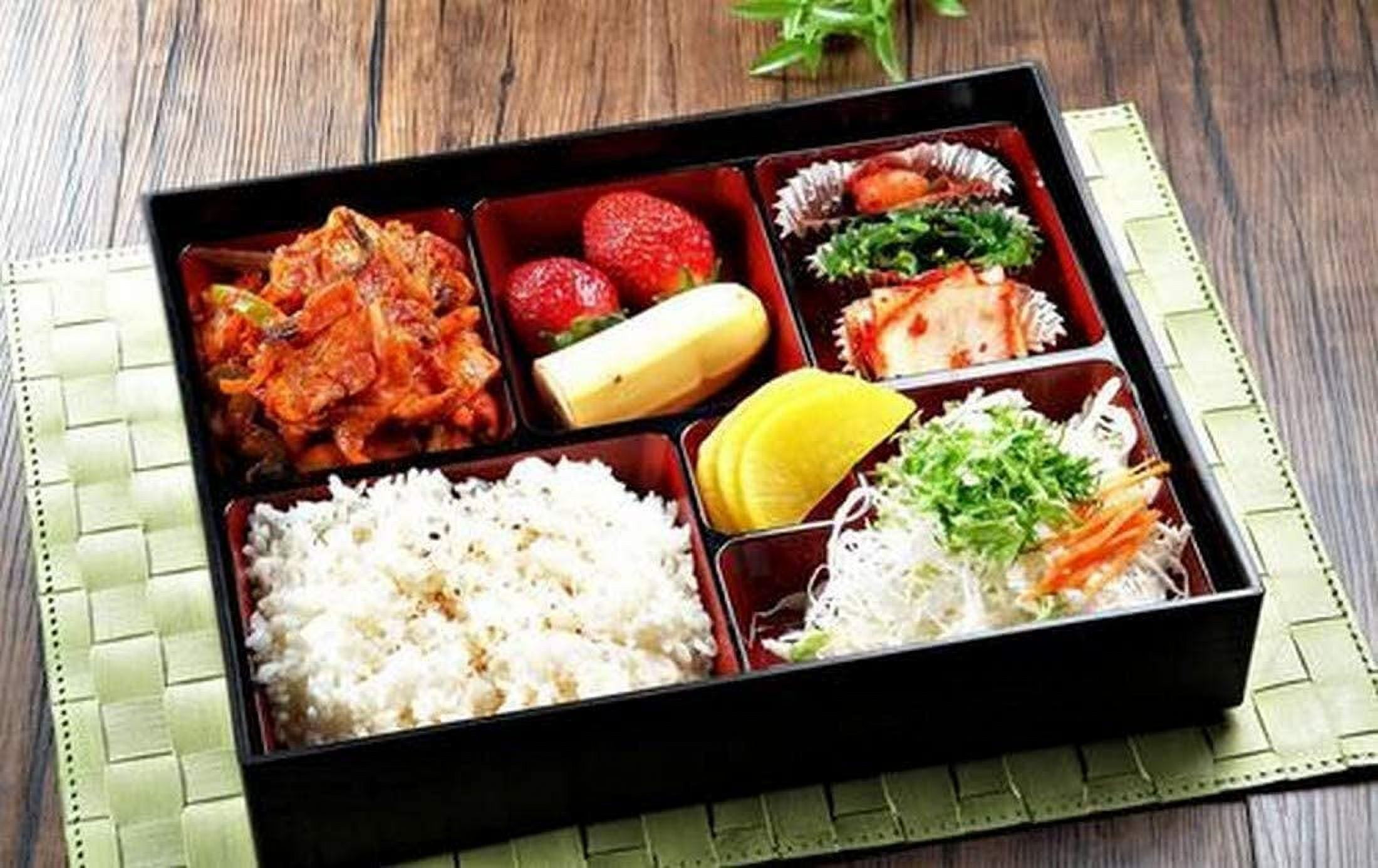Large Japanese Bento Box 6 Compartmets 14x10.5in #WZ135