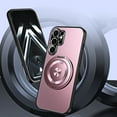 thumbnail image 2 of for Magnetic Samsung Galaxy S24 Case, Phone Case [Compatible with MagSafe] Rotatable Ring Holder Kickstand Design Shockproof Anti-fall Women Men Girls Boys Protective Phone Cover,Gray, 2 of 6