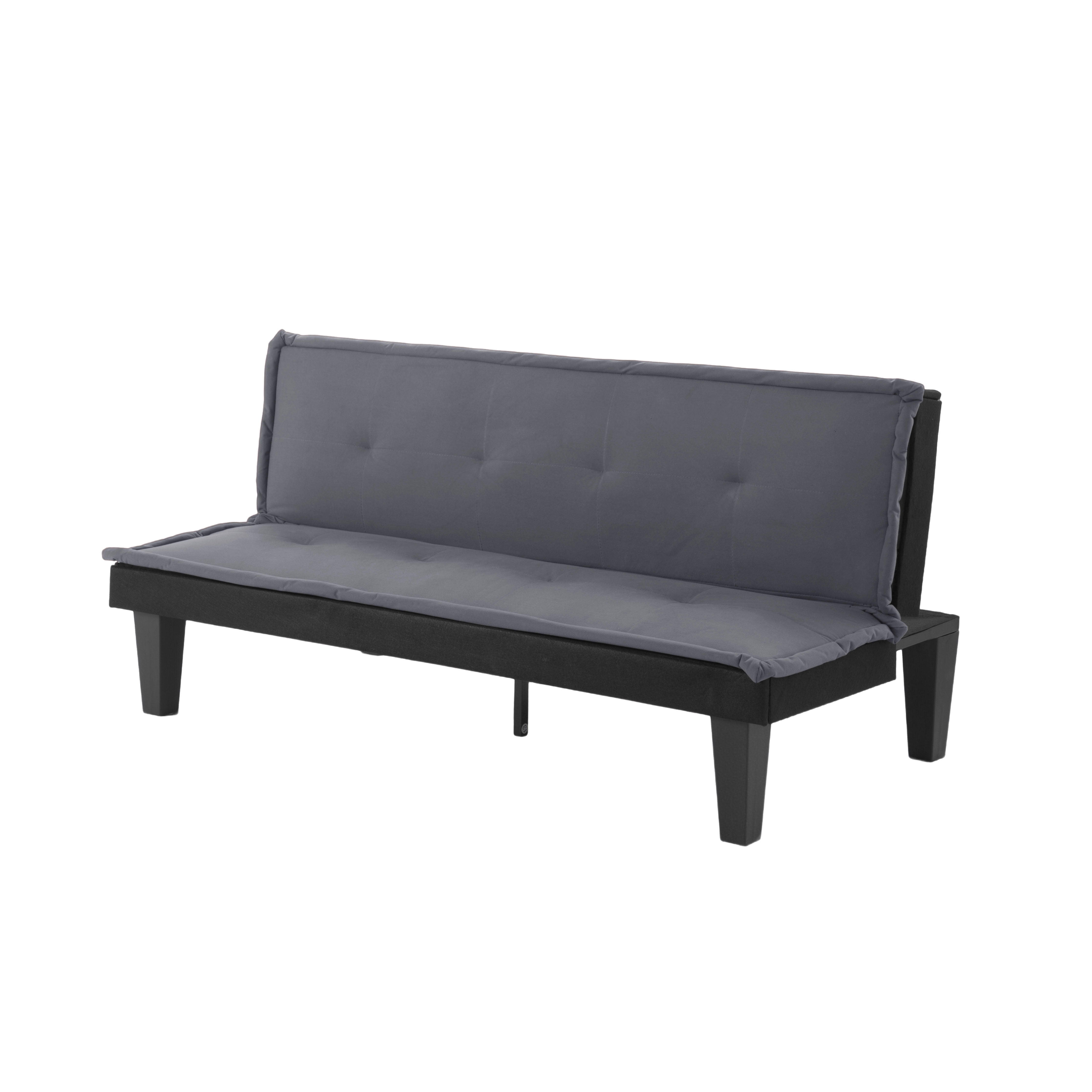 Gewnee 62.99”Futon Sofa Bed,Loveseat Sleeper Sofa with 5-level Adjustment,Suitable for Apartments,Offices or Guest Rooms.Dark Grey