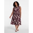 thumbnail image 2 of Time and Tru Women's Sleeveless Smocked Midi Dress, Sizes XS-XXXL, 2 of 5