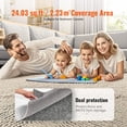 thumbnail image 6 of VEVOR Non-Slip Resistant Rug Pad, Protective Cushioning Carpet Pad, 2'x8' (7.875' Actual), 1/4"Thick, Dual Surface, Polyester Felt + Latex, 1-2㎡ Area Carpet Padding Rug Cushion Safe for All Floors, 6 of 9