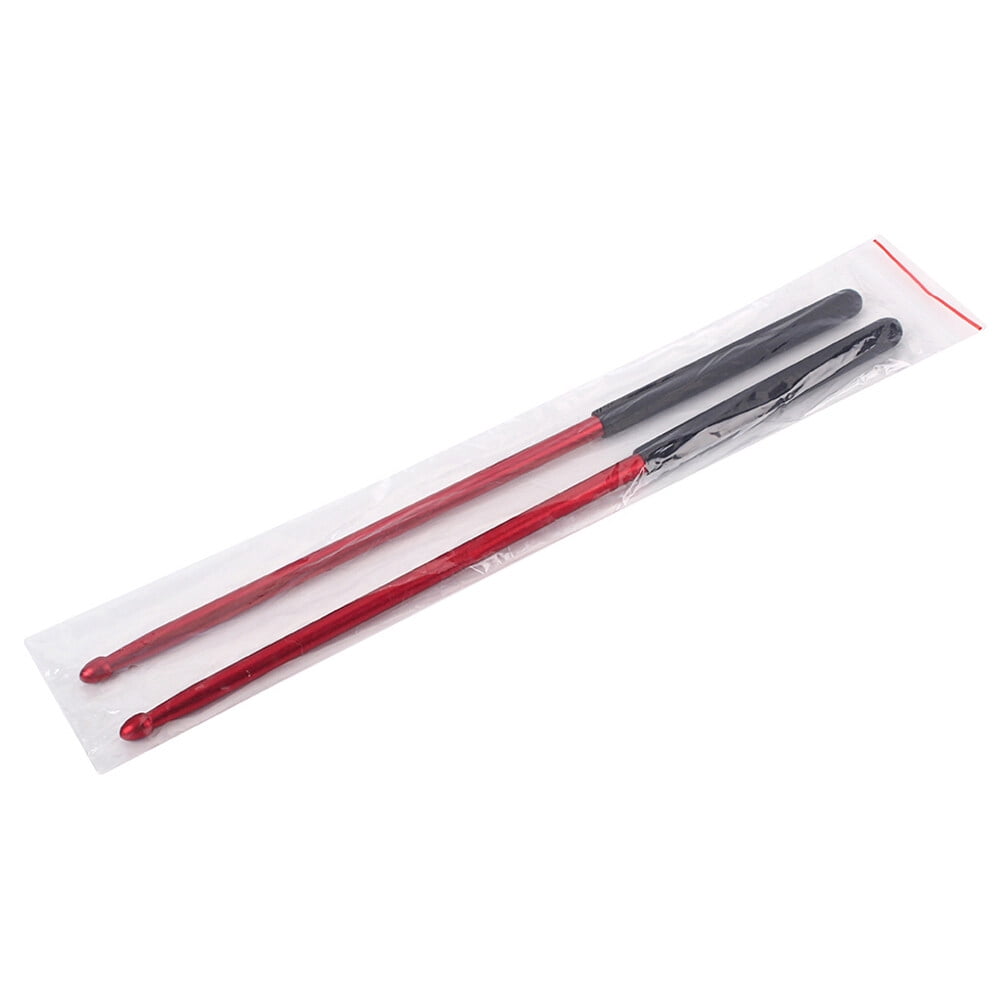 DECORNIJIA Drum Practice Aluminium Alloy Drumsticks Dark Red 1 Pair