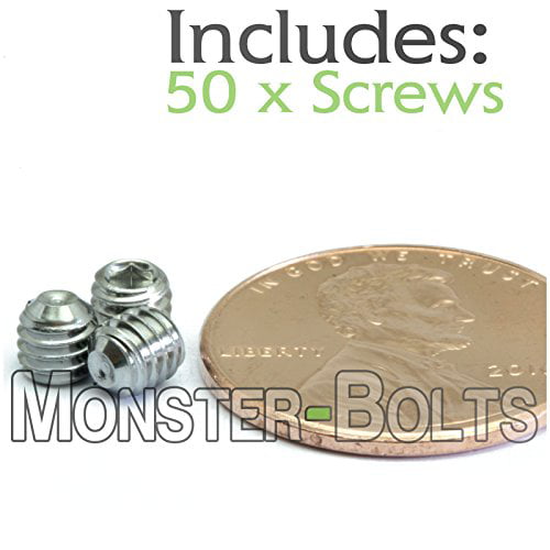 DIN 916 A2-70 M4-0.70 x 4mm  Stainless Steel Socket Set Screws CUP Point 