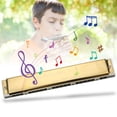 thumbnail image 4 of 24 Hole Tremolo Harmonica, Professional Tremolo Harmonica Harp Wind Musical Instrument for Beginner Children Gift, 4 of 7