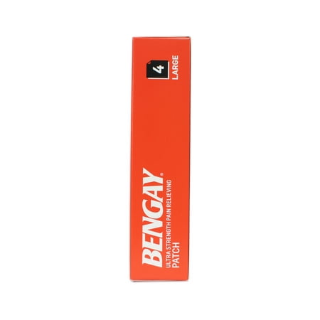 5 Pack - Bengay Ultra Strength, Pain Relieving Patch, Large Size, 4 Count Each