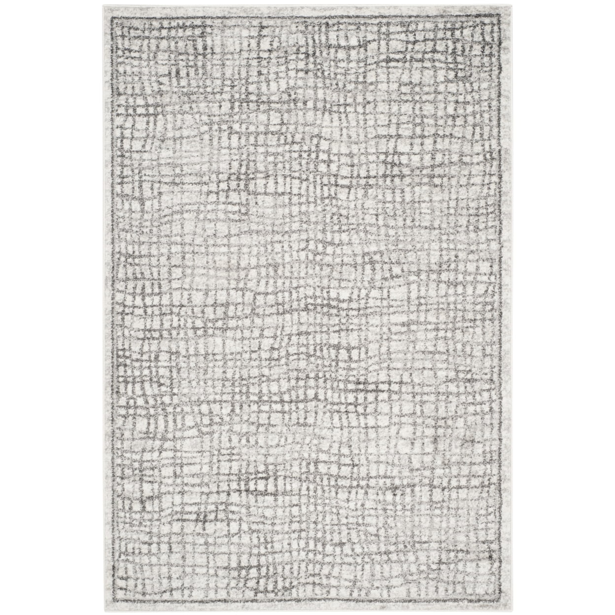 SAFAVIEH Adirondack Vasil Geometric Area Rug, Silver/Ivory, 4' x 6'