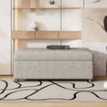 thumbnail image 2 of Euroco 63" Folding Ottoman Sleeper Bed with Mattress Convertible Guest Bed, Gray, 2 of 8