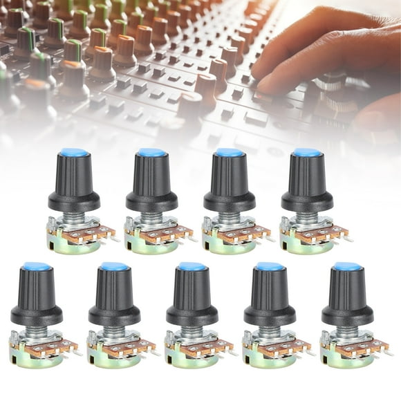 Potentiometer Pack, Potentiometer with Knob Potentiometer Set Single-Line Linear Potentiometer for Electronic Equipment for Electrician